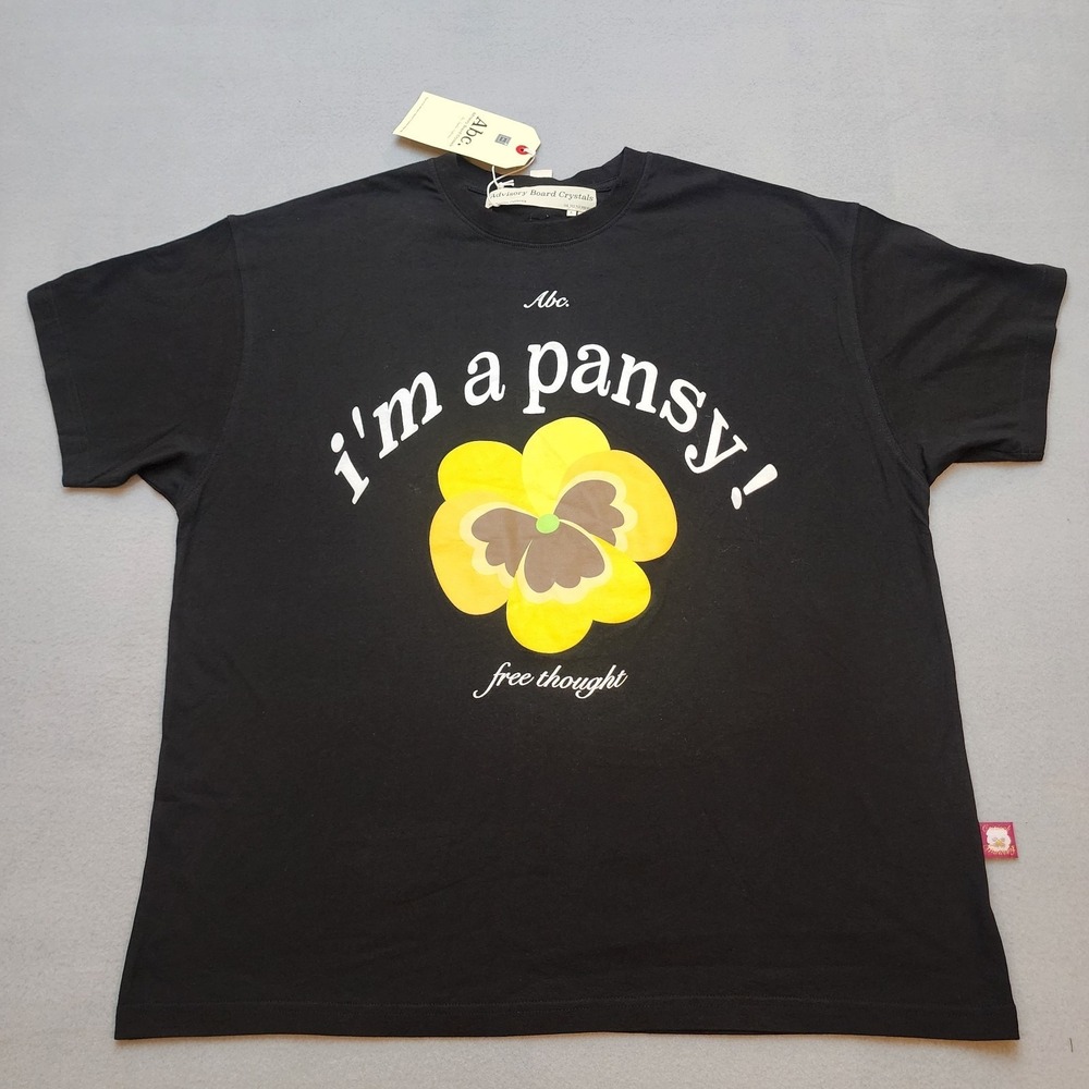 NWT Advisory Board Crystals I'm a Pansy Graphic T-Shirt Black Men's Large...